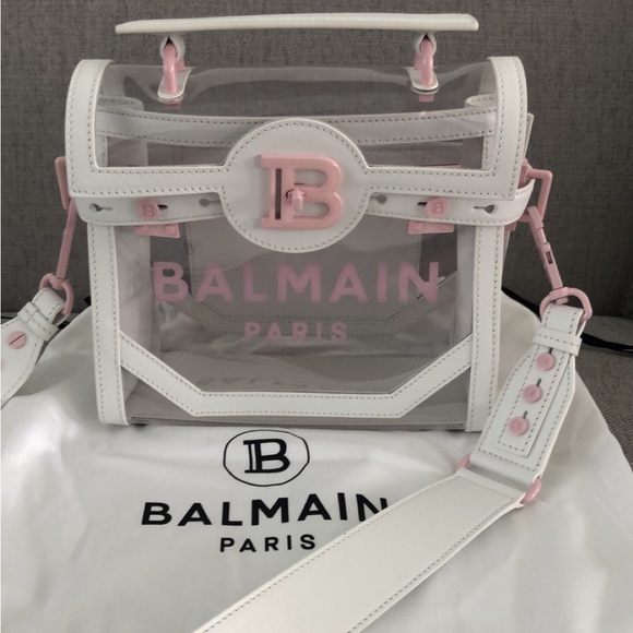 NEW Balmaim bag with tags white/Barbie pink - Picture 7 of 9